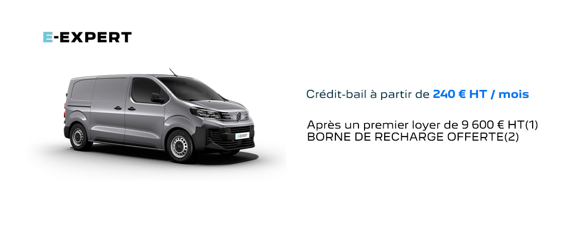 PEUGEOT e-EXPERT Crédit-bail à partir de 240 € HT / mois