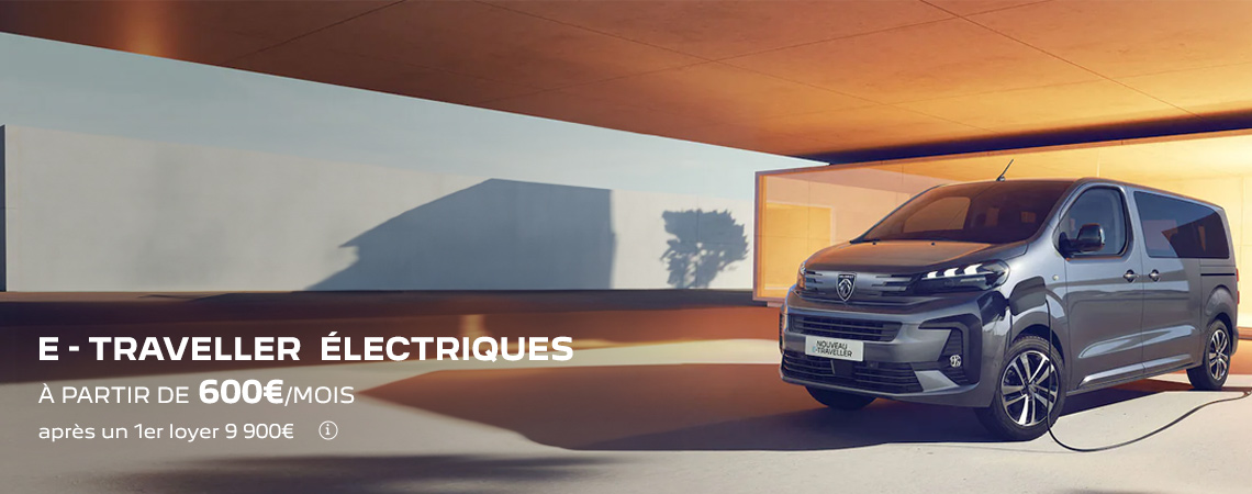 Peugeot E-TRAVELLER ÉLECTRIQUE À partir de 600€/mois