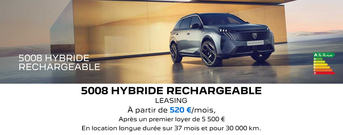 PEUGEOT NOUVEAU 5008 HYBRIDE ALLURE RECHARGEABLE