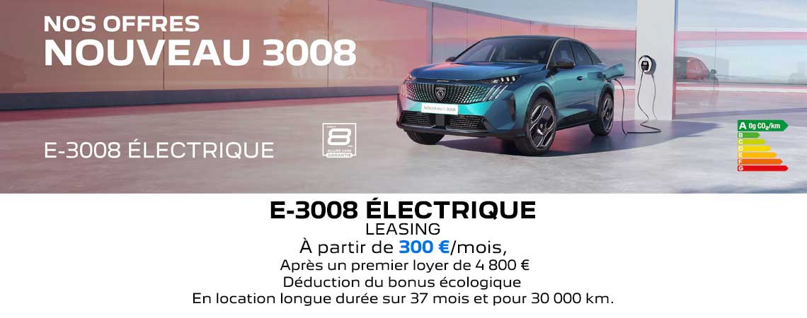 PEUGEOT NOUVEAU E-3008 ALLURE ÉLECTRIQUE