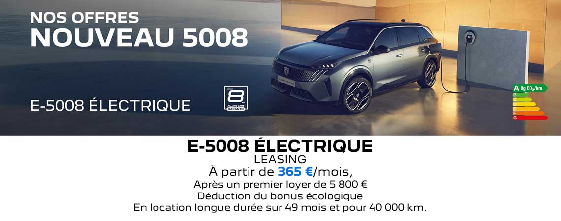 PEUGEOT NOUVEAU E-5008 ALLURE ÉLECTRIQUE