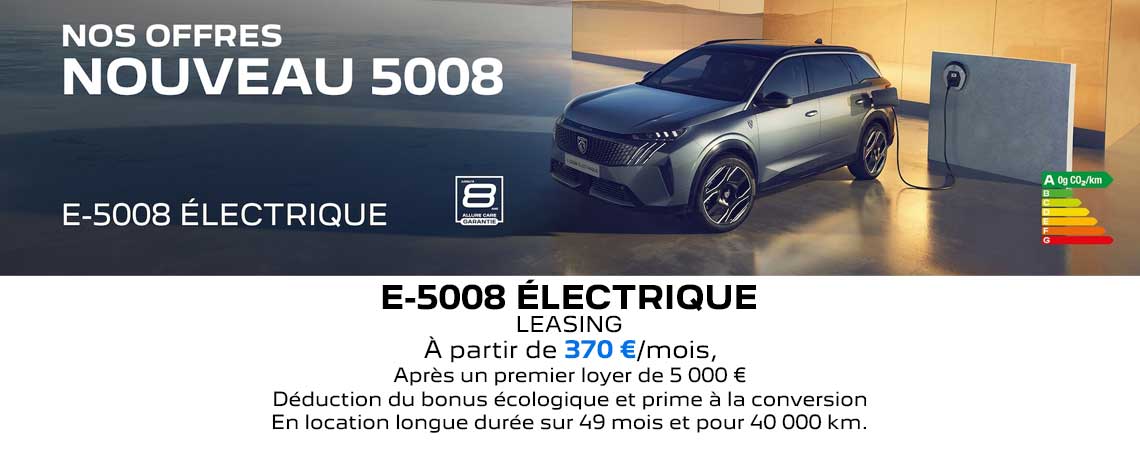 PEUGEOT NOUVEAU E-5008 ALLURE ÉLECTRIQUE