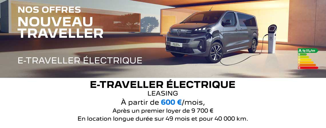 PEUGEOT NOUVEAU E-TRAVELLER TAILLE M ÉLECTRIQUE