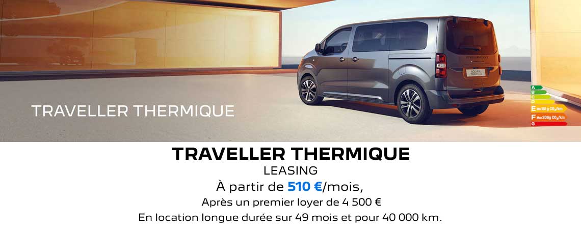 PEUGEOT NOUVEAU TRAVELLER TAILLE M THERMIQUE