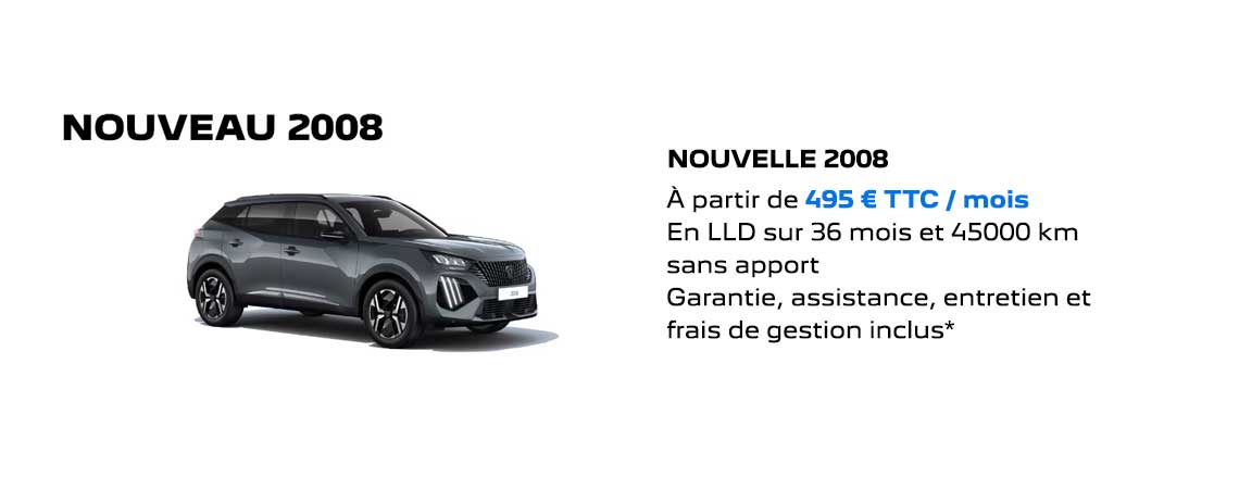 PEUGEOT SUV 2008 HYBRIDE À PARTIR DE 495 €/mois