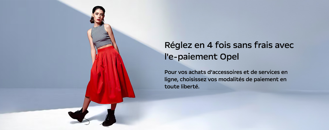  Réglez en 4 fois sans frais avec l'e-paiement Opel