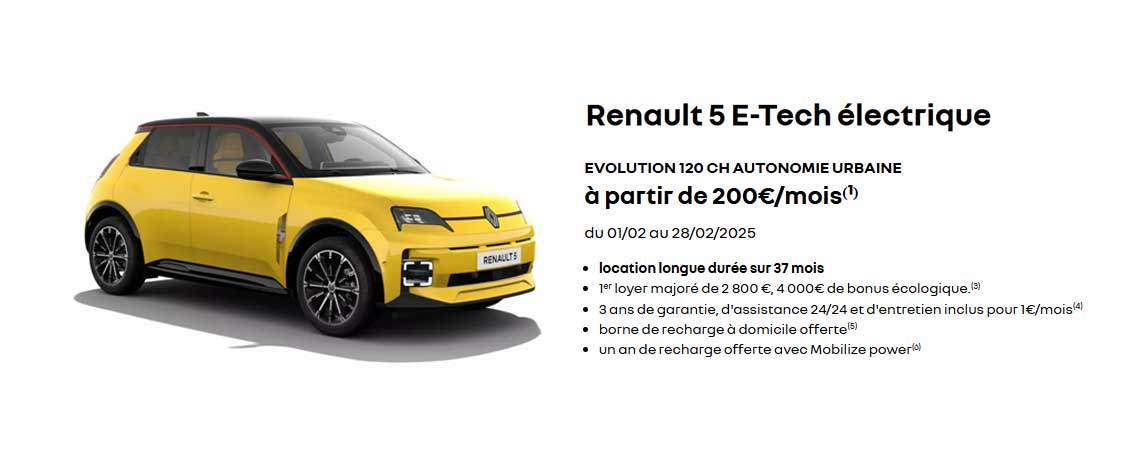 Renault 5 E-Tech 100% électrique