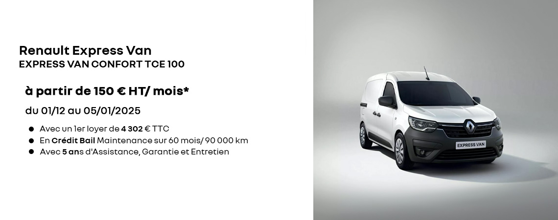 Renault Express Van à partir de 150 € HT/ mois