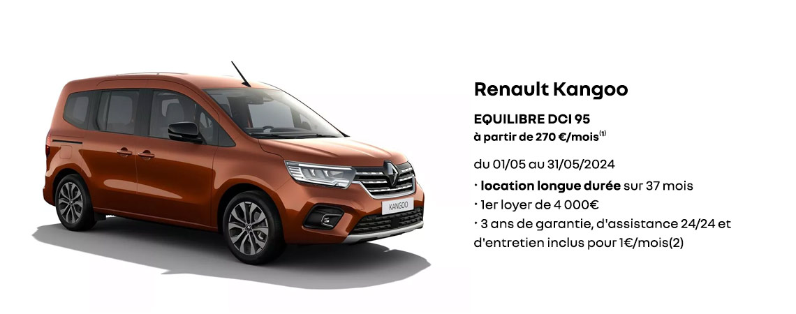 Renault Kangoo à partir de 270 €/mois