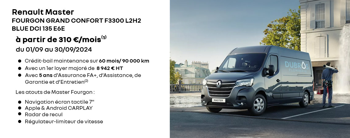 Renault Master à partir de 310 €/mois