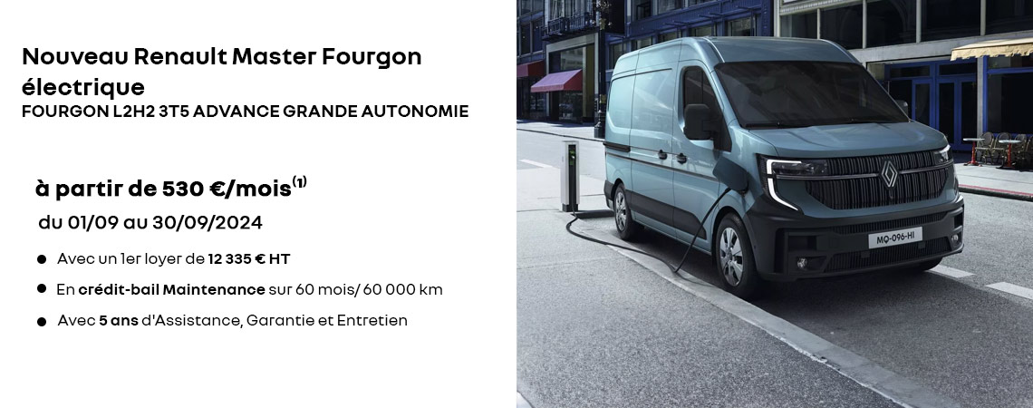 Renault Master Fourgon électrique à partir de 530 €/mois