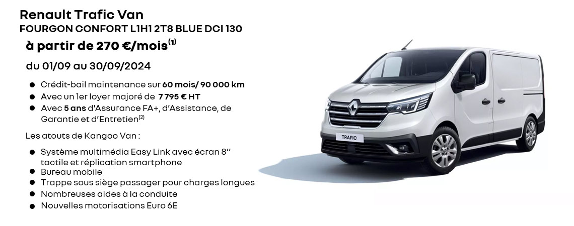 Renault Trafic Van à partir de 260€/mois