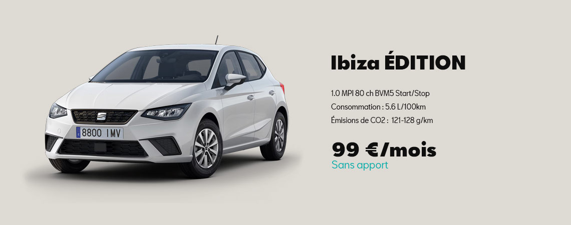 Seat Ibiza FR XCLUSIVE à partir de 389 €/mois