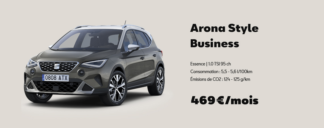 Seat Nouvelle Arona Style Business 1.0 TSI 95 CH à partir de 469 €/mois