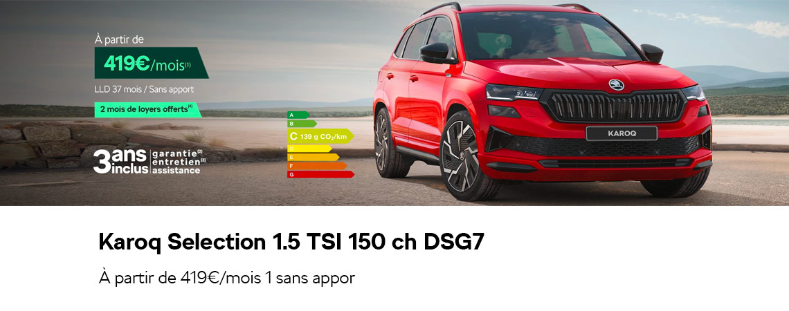 SKODA KAROQ SÉLECTION 1.5 TSI 150CH DSG