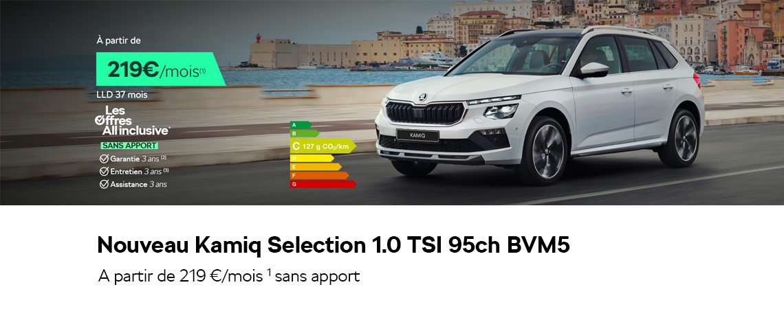 SKODA NOUVEAU KAMIQ SÉLECTION 1.0 TSI 95CH BVM5