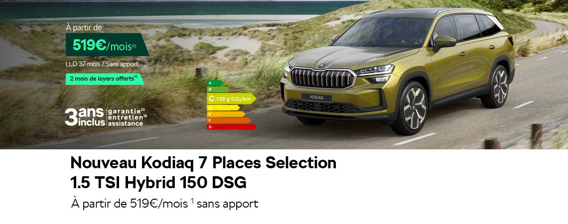 NOUVEAU KODIAQ 7 PLACES SÉLECTION 1.5 TSI HYBRID 150 DSG