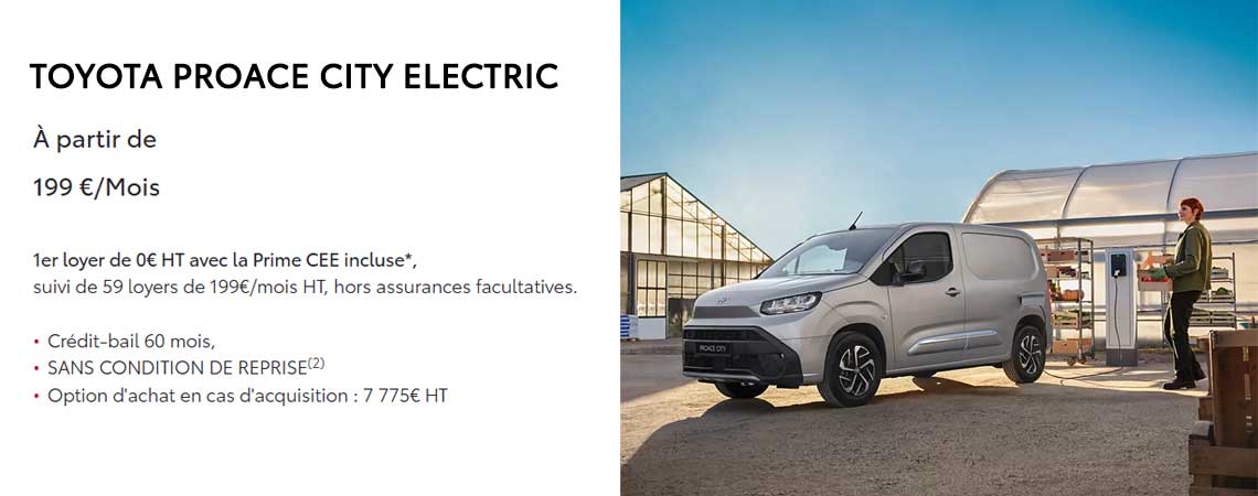 TOYOTA PROACE CITY 100% ELECTRIQUE 