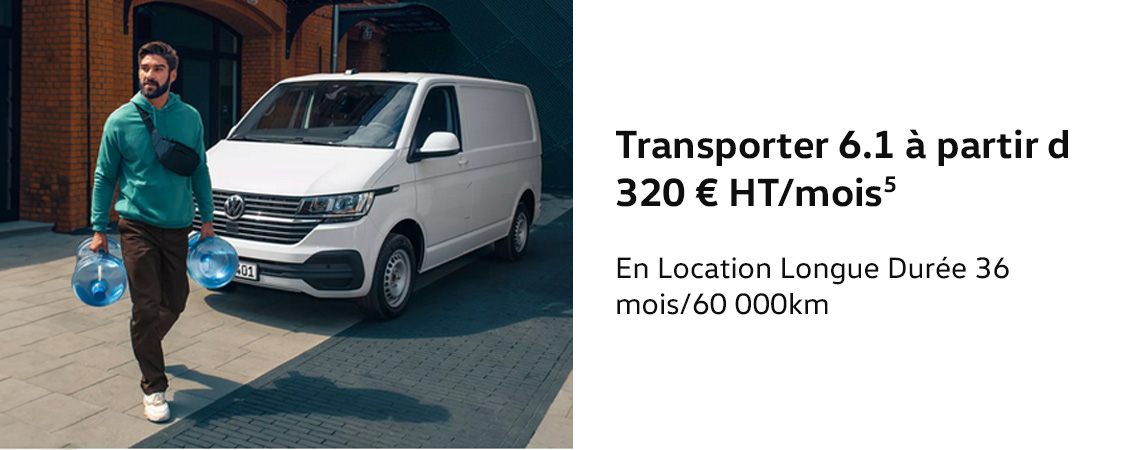 Transporter 6.1 à partir de 320 € HT/mois