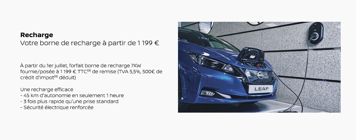 Votre offre borne de recharge À partir de 1 199€ TTC