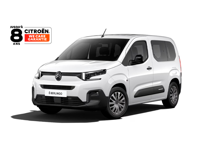 ë-Berlingo Van Electrique M Charge utile majorée Electrique 136 ch Automatique 54 kWh À partir de 149 € HT/mois