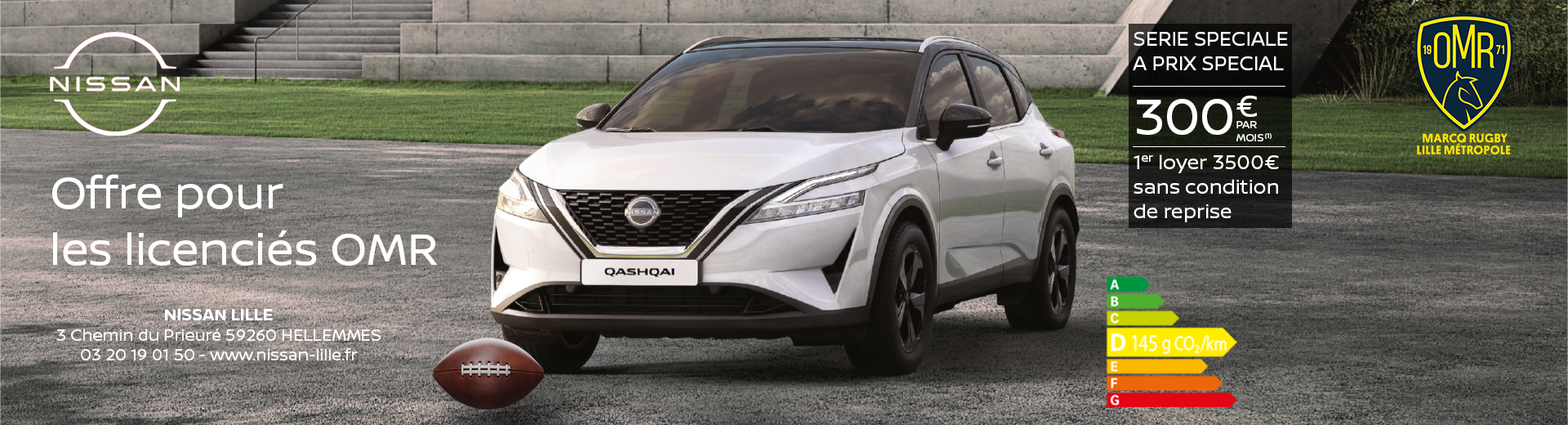 Nissan Qashqai - Offre licenciés OMR - NISSAN LILLE