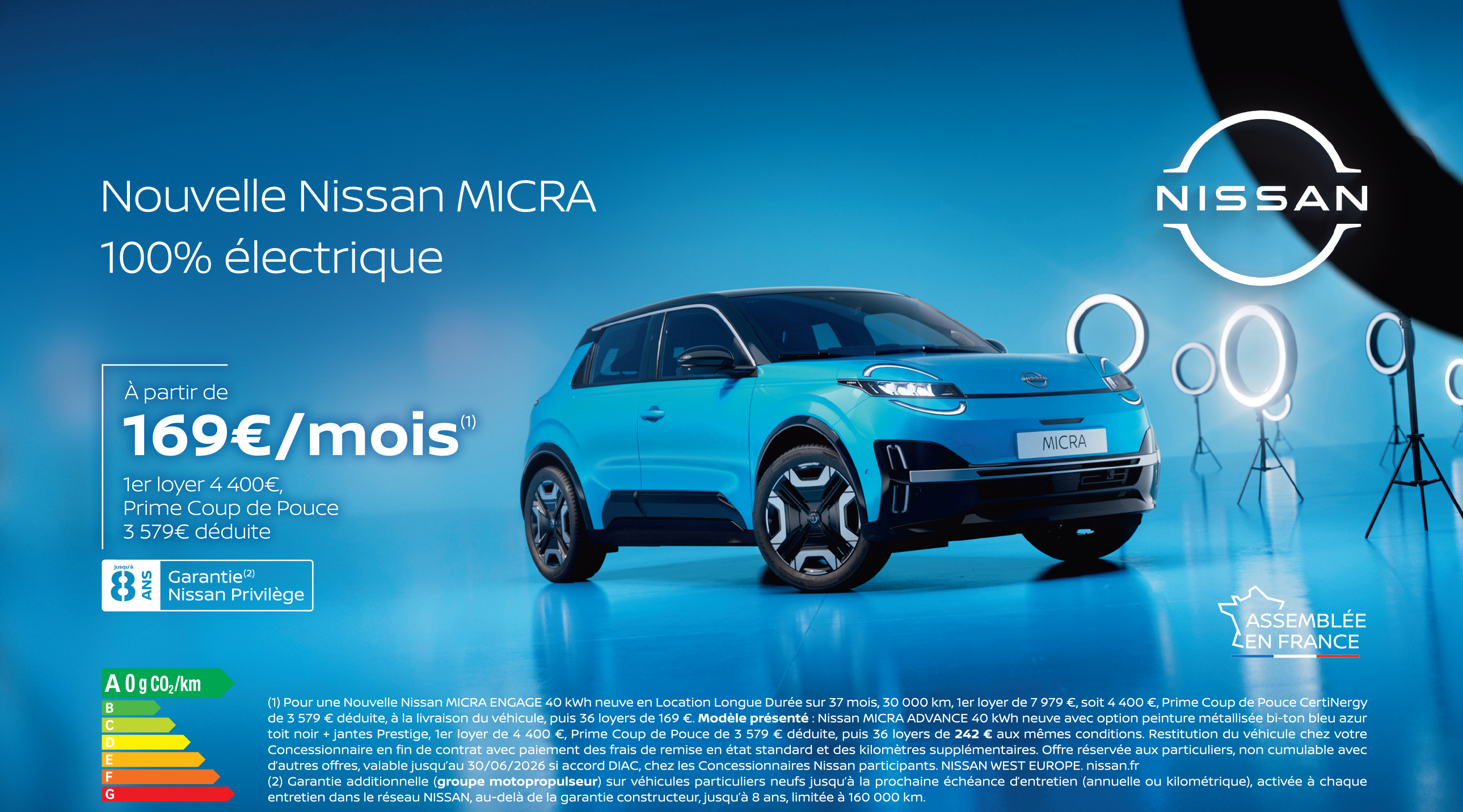 NOUVELLE NISSAN MICRA ELECTRIQUE - A partir de 169€/mois*