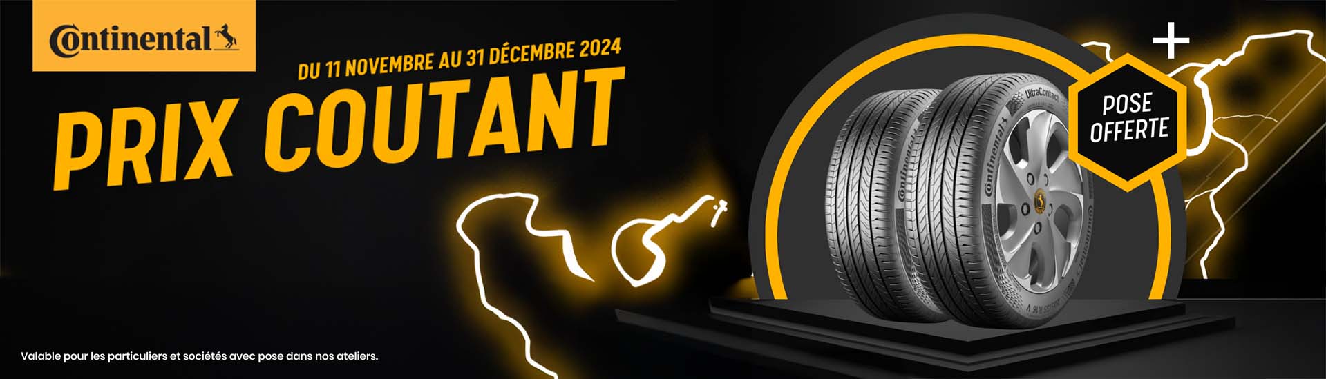 OFFRE PNEUS CONTINENTAL - PRIX COUTANT + POSE OFFERTE