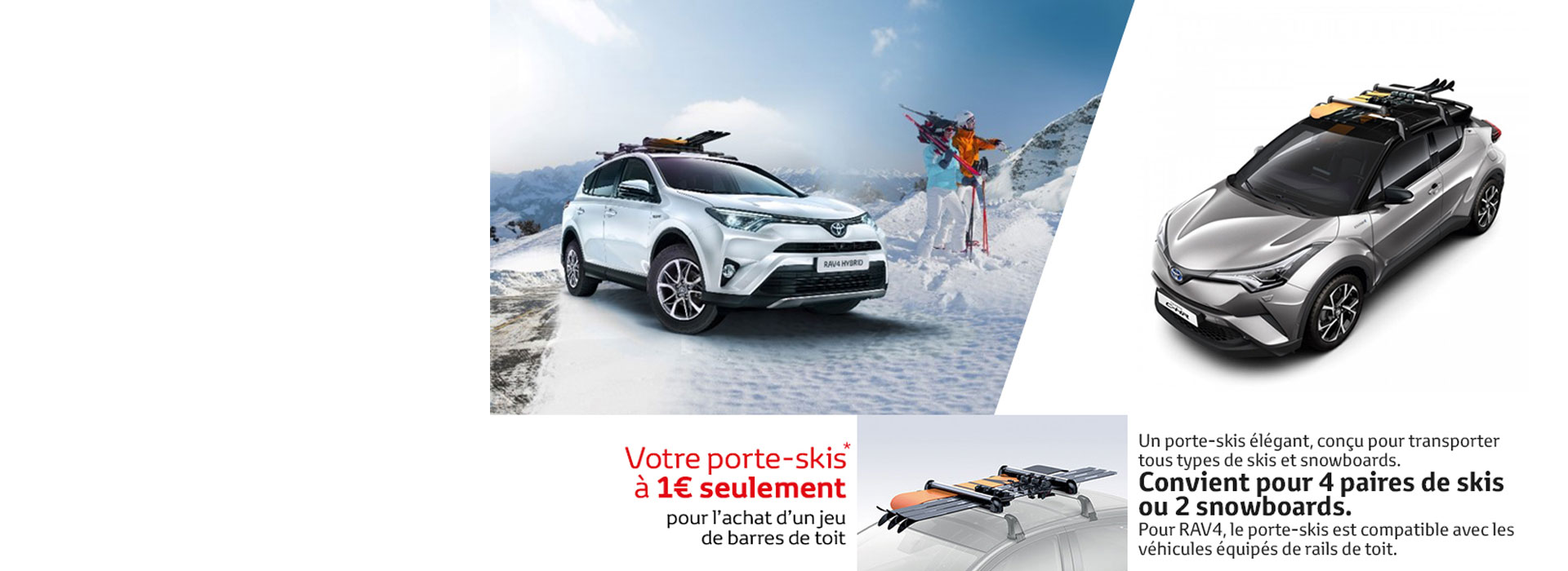 Offre porte-skis à 1 € seulement Toyota Magny