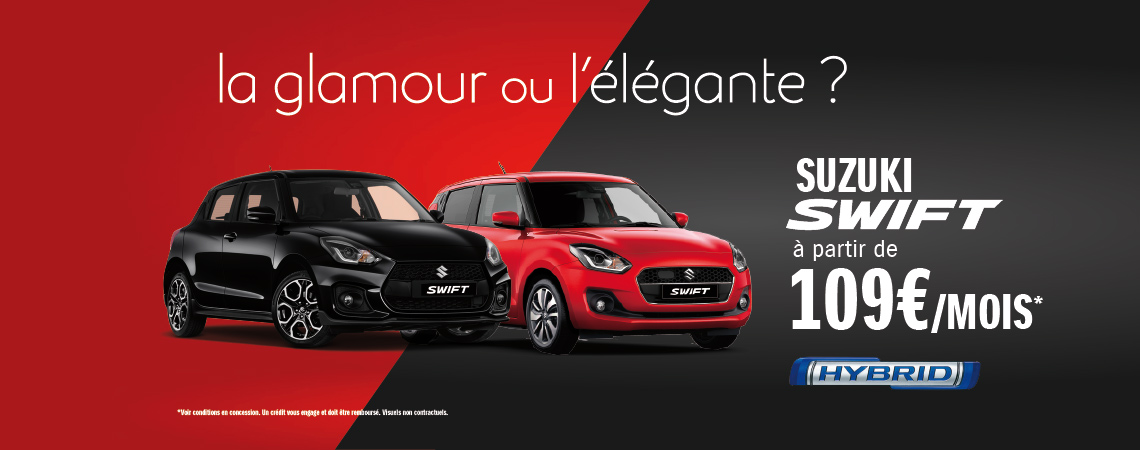 Suzuki Swift l'élégante ou la glamour SUZUKI NANTES