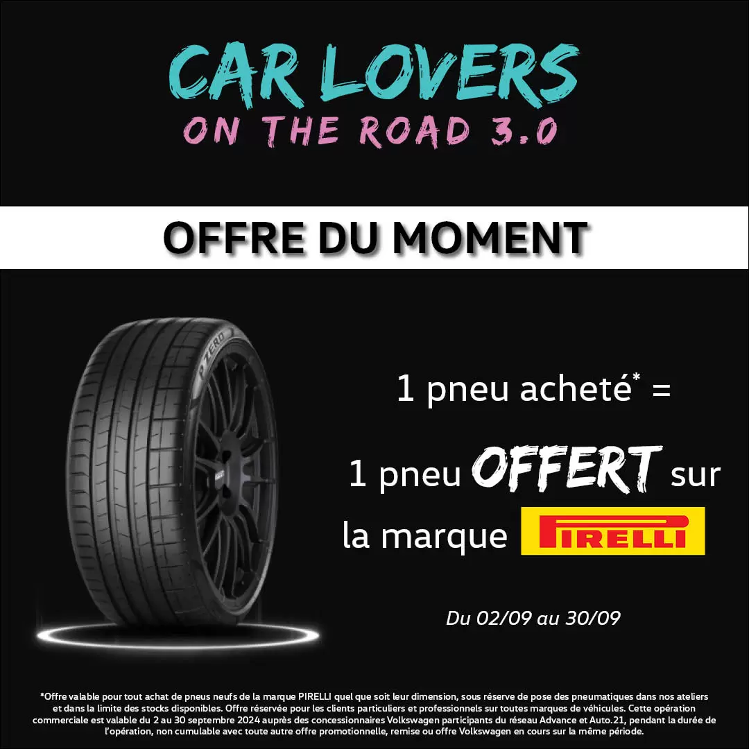 Offre Pneu Pirelli Septembre 2024