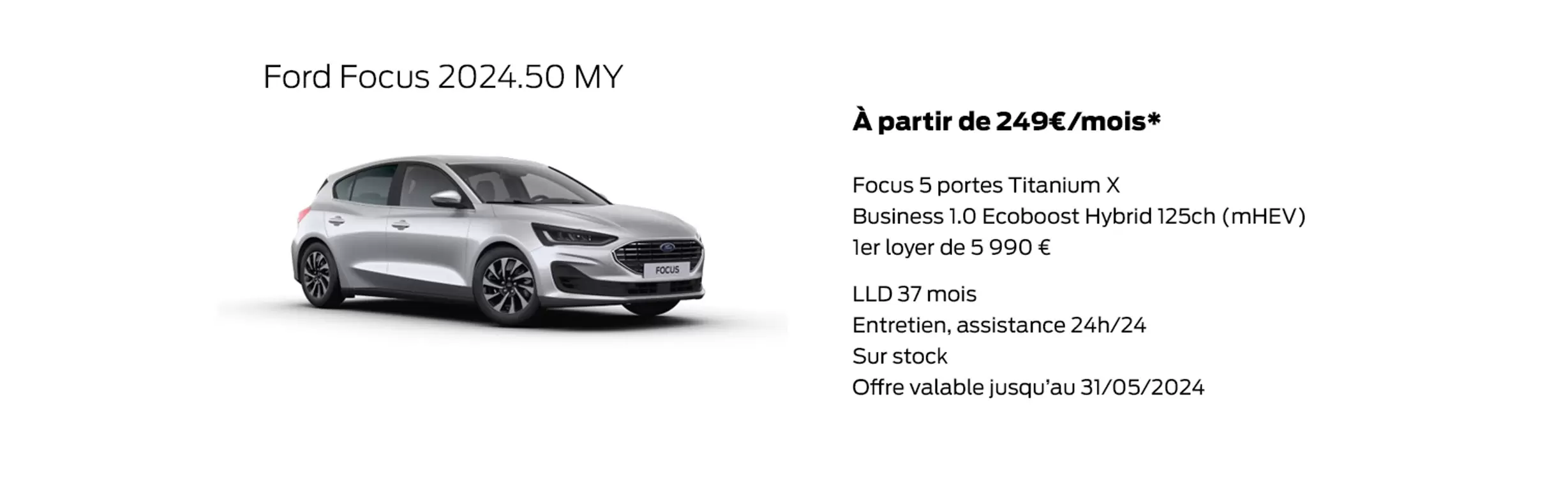 Ford Focus 2024.50 MY À partir de 249€/mois