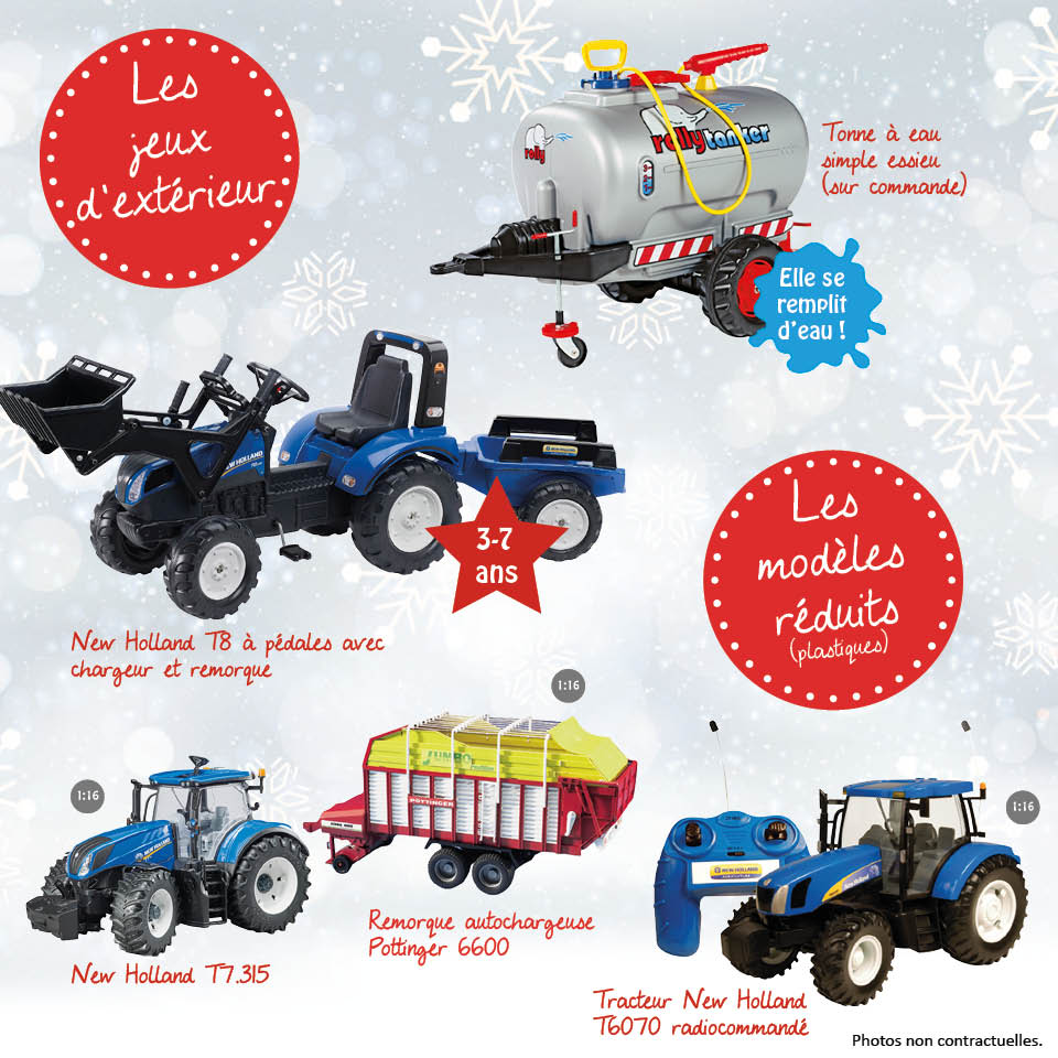Miniature agricole tracteur et remorque - Label Emmaüs